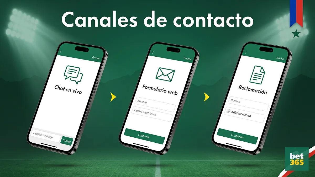 Canales de contacto disponibles para jugadores de bet365 en Chile