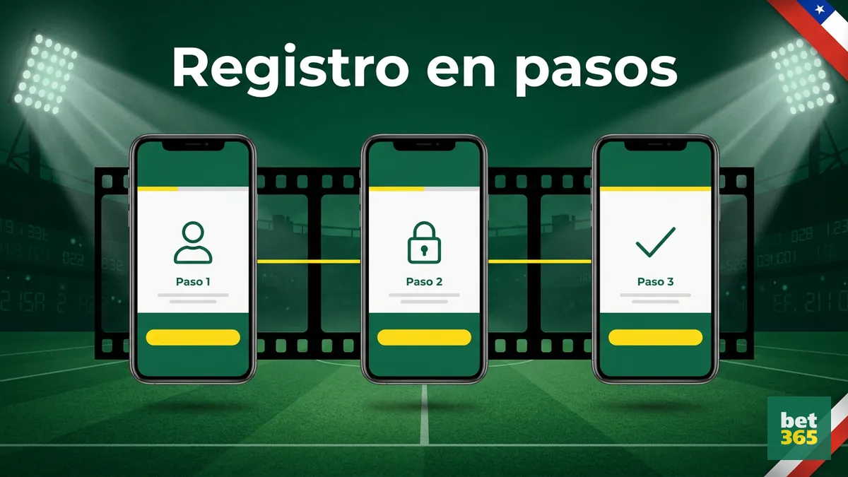 Secuencia de pasos para crear una cuenta en bet365 Chile
